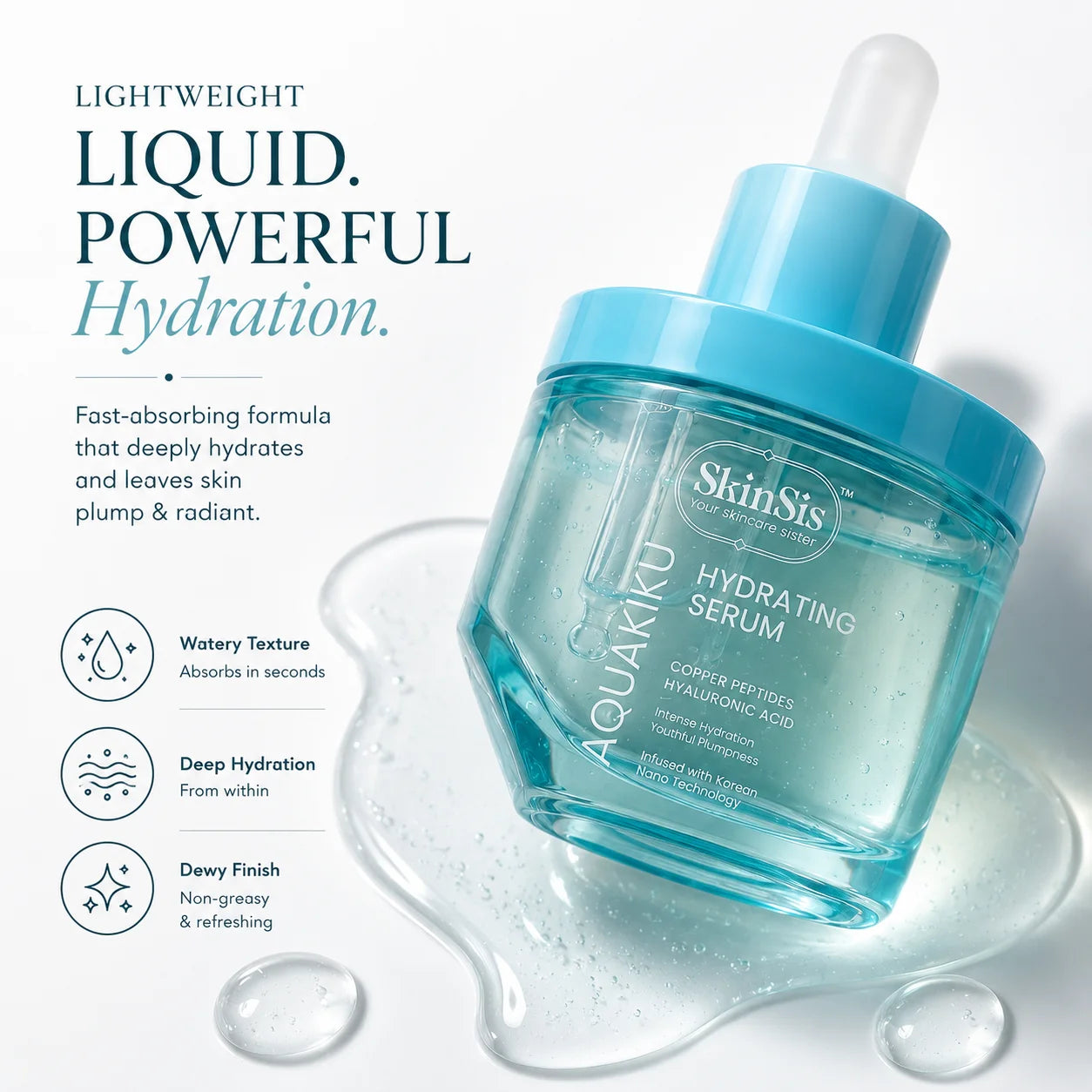 SkinSis Aquakiru Hydrating Face Serum