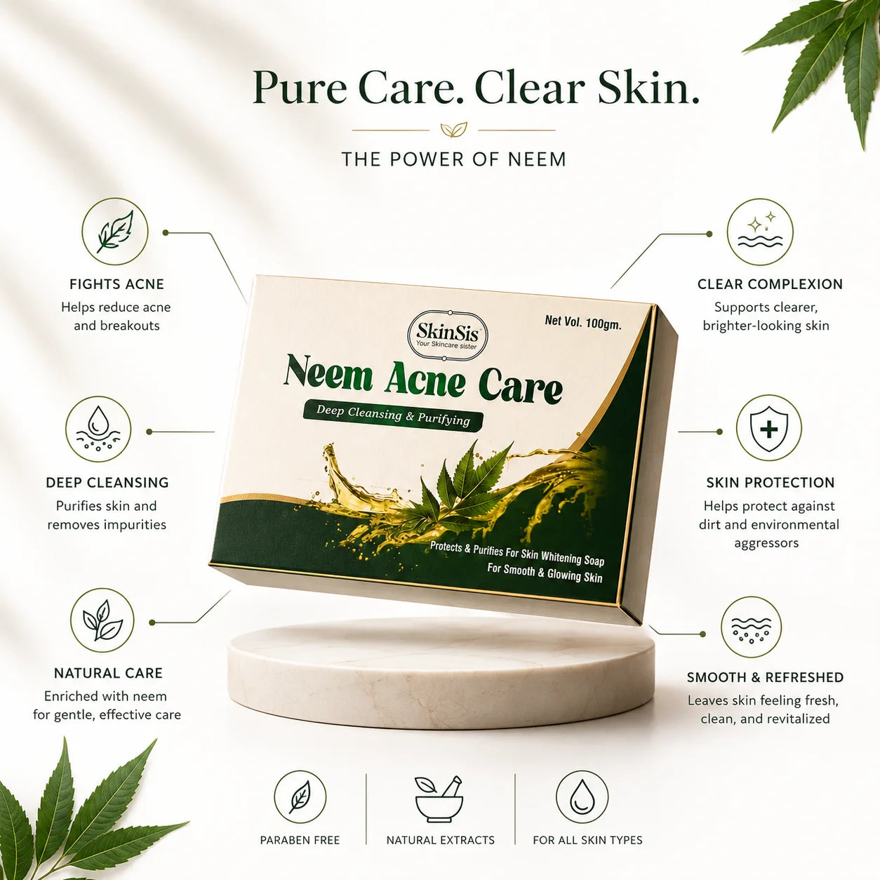 SkinSis Neem Acne Care Soap