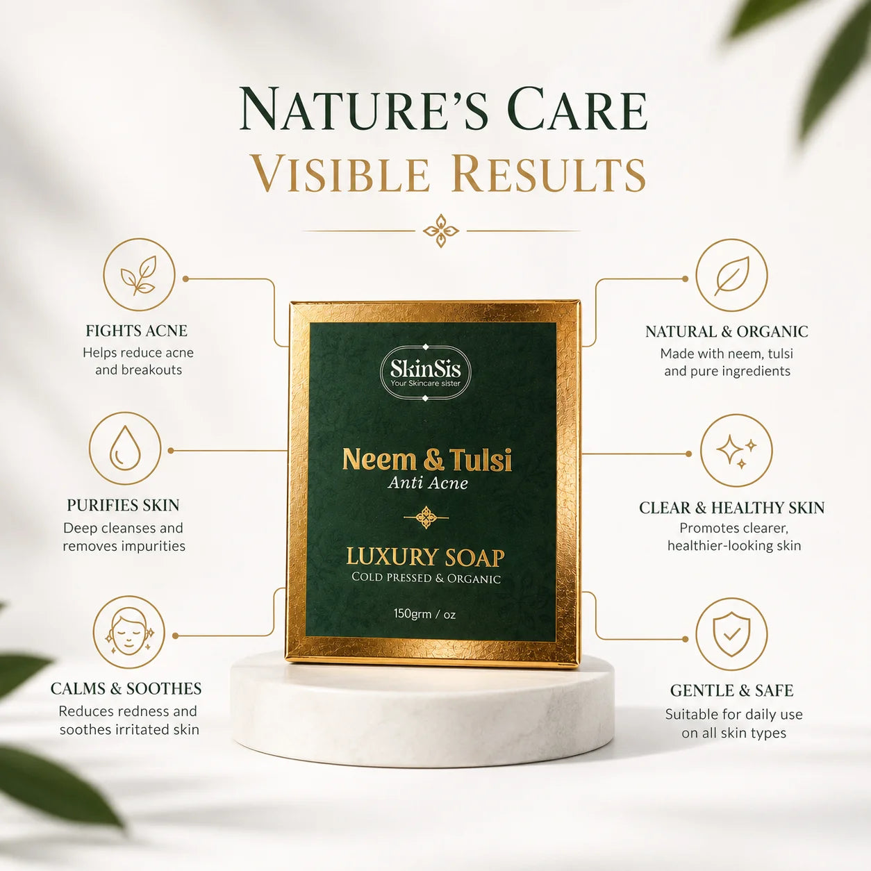 SkinSis Neem & Tulsi Anti-Acne Luxury Soap